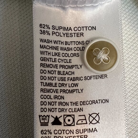 Tommy Bahama Men's Polo Shirt White Short Sleeve Long Horn Size XL - Picture 6 of 9